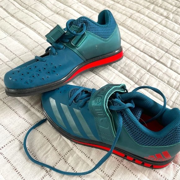 NEW - Size M5.5 - Adidas Powerlift Weightlifting Shoes - Blue/Aqua main image 8